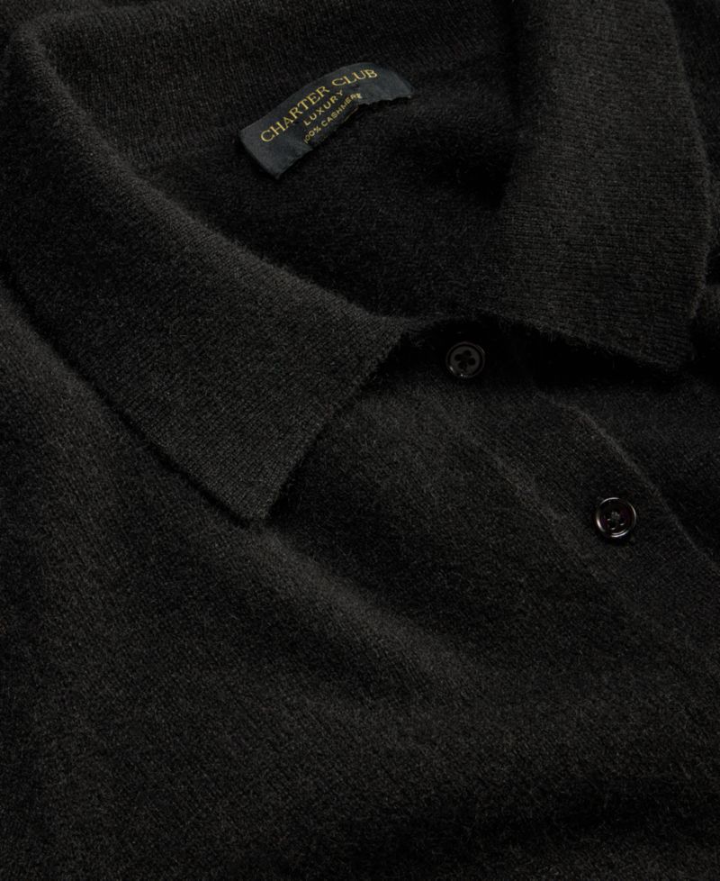Women's 100% Cashmere Collared Button-Front Duster Sweater
