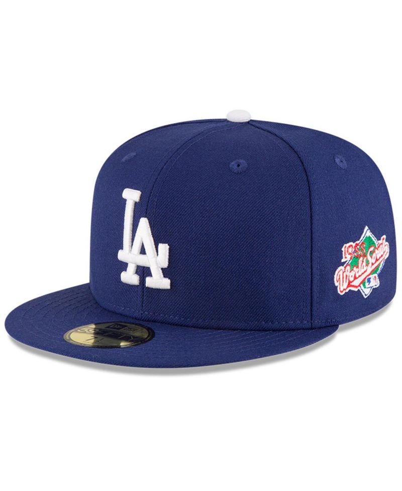 Мужская темно-синяя приталенная шляпа Los Angeles Dodgers 1988 World Series из шерсти 59-го размера.