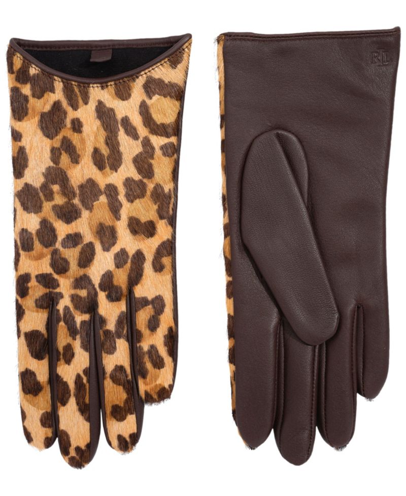 Hair Calf Ocelot Glove