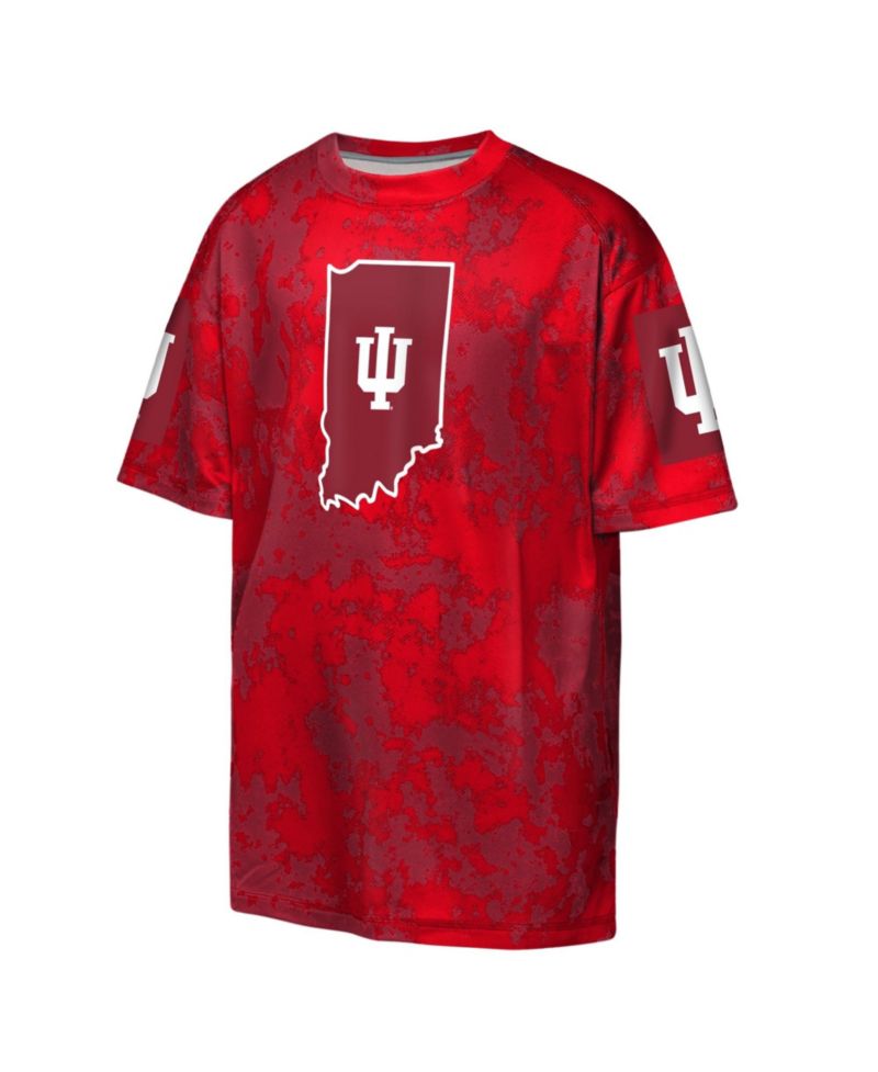 Big Boys and Girls Crimson Indiana Hoosiers Off-Side Sublimated T-Shirt