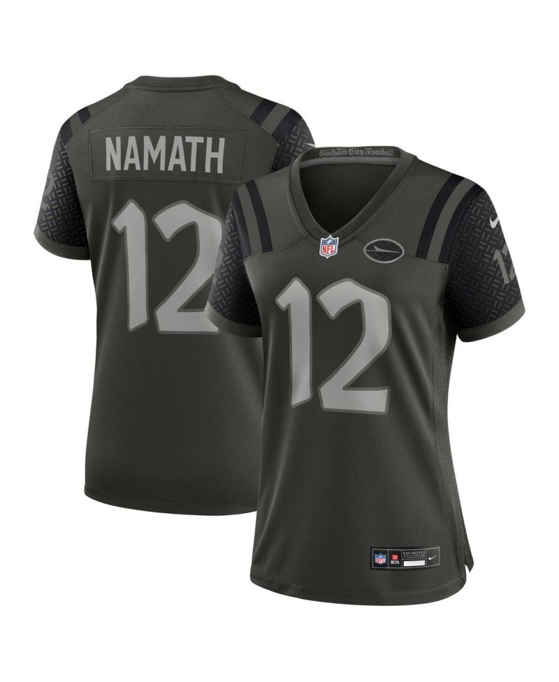 Women's Joe Namath Gotham Green New York Jets 2025 Rivalries Collection Retired Player Game Jersey