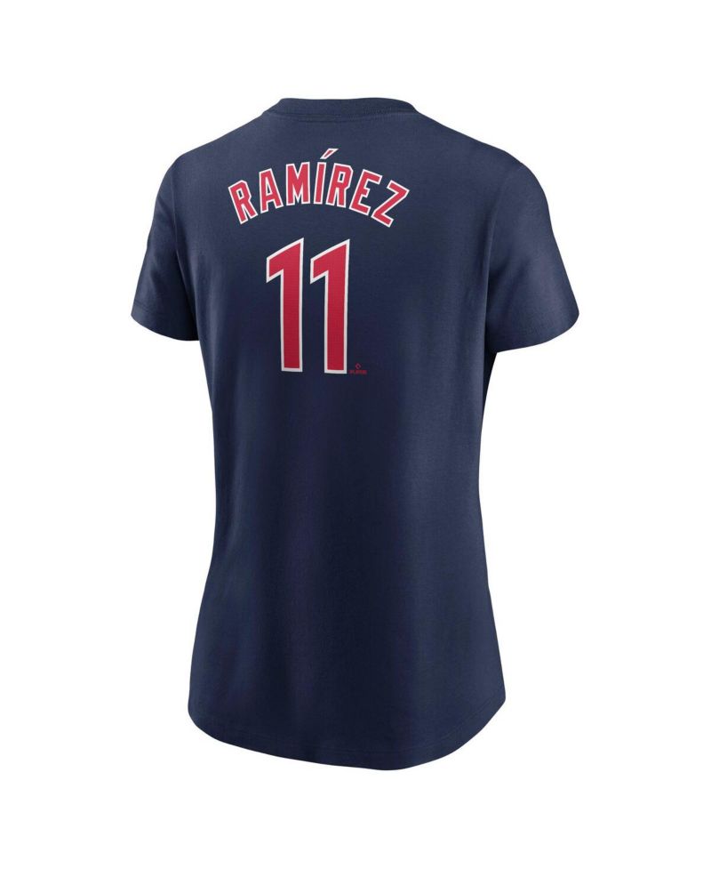 Women's Jose Ramirez Navy Cleveland Guardians Fuse Name & Number T-Shirt