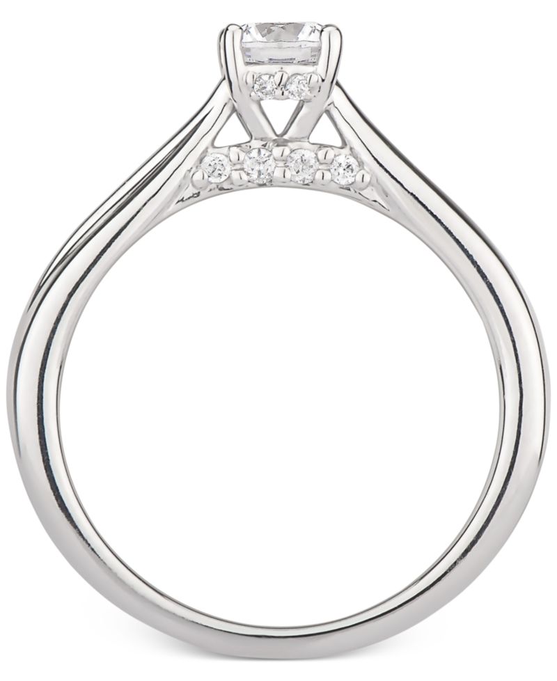 GIA Certified Diamond Solitaire Engagement Ring (1/2 ct. t.w.) in 14k White Gold