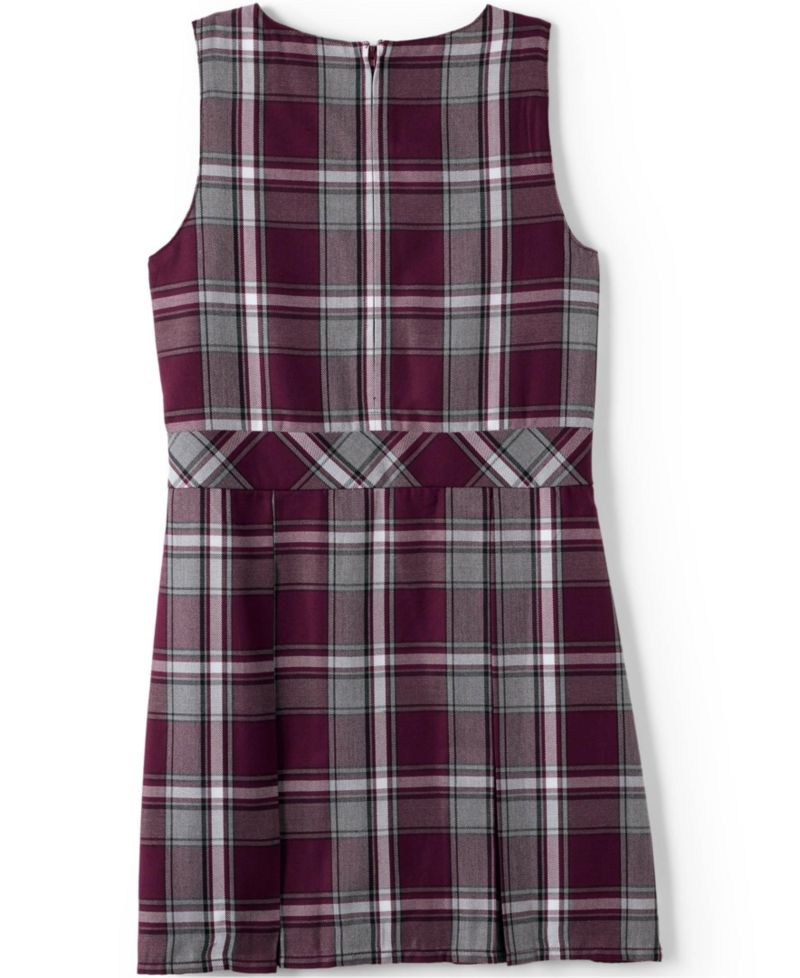 Big Girls Top of Knee Plaid Jumper