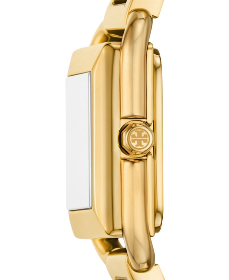 Women's The Kira Square Small Gift Set Quartz Three-Hand Gold Stainless Steel, 19mm
