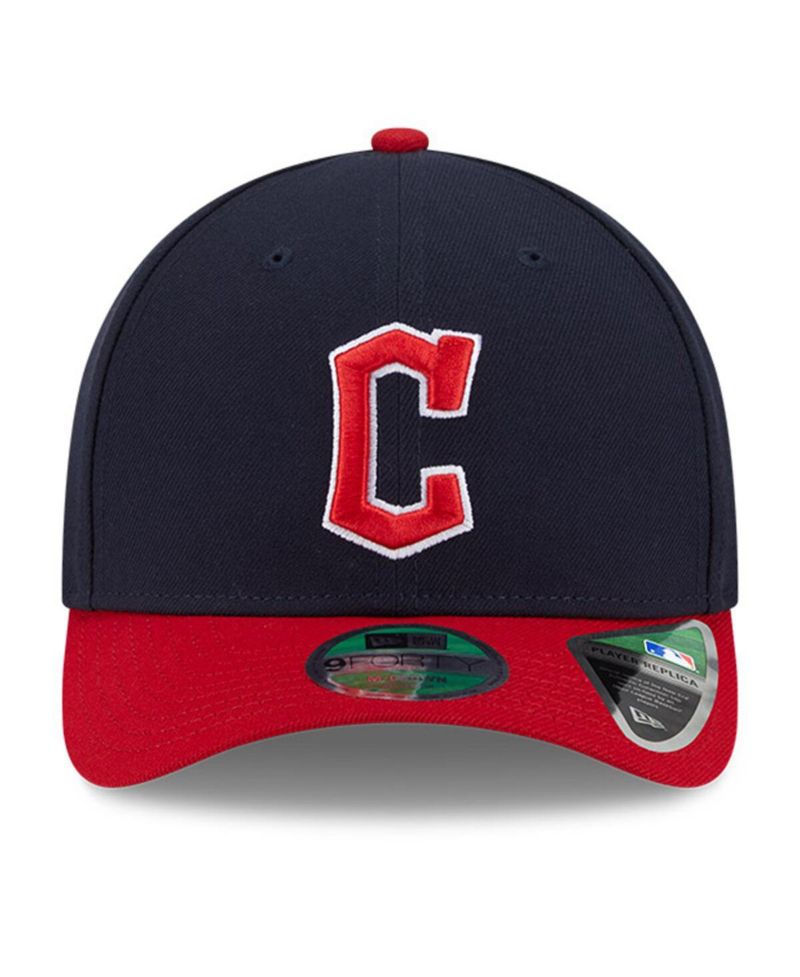 Men's Navy Cleveland Guardians Player Replica 9FORTY Adjustable Hat