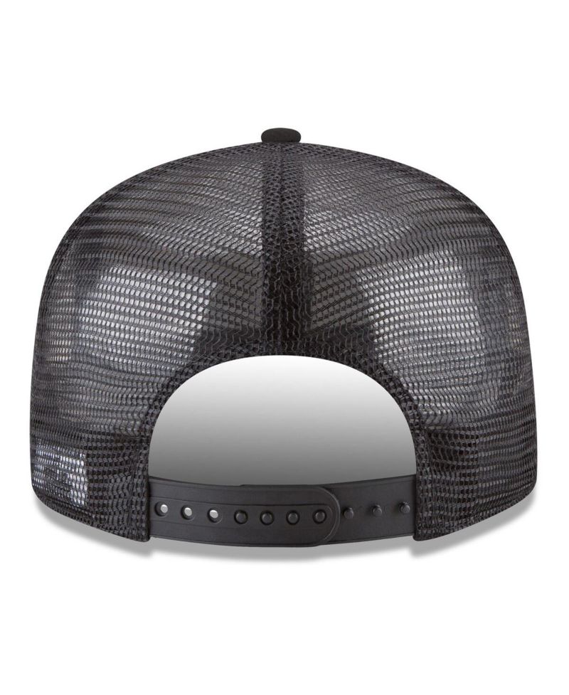 Men's Black Houston Rockets Core Logo Meshback 9FIFTY Snapback Hat