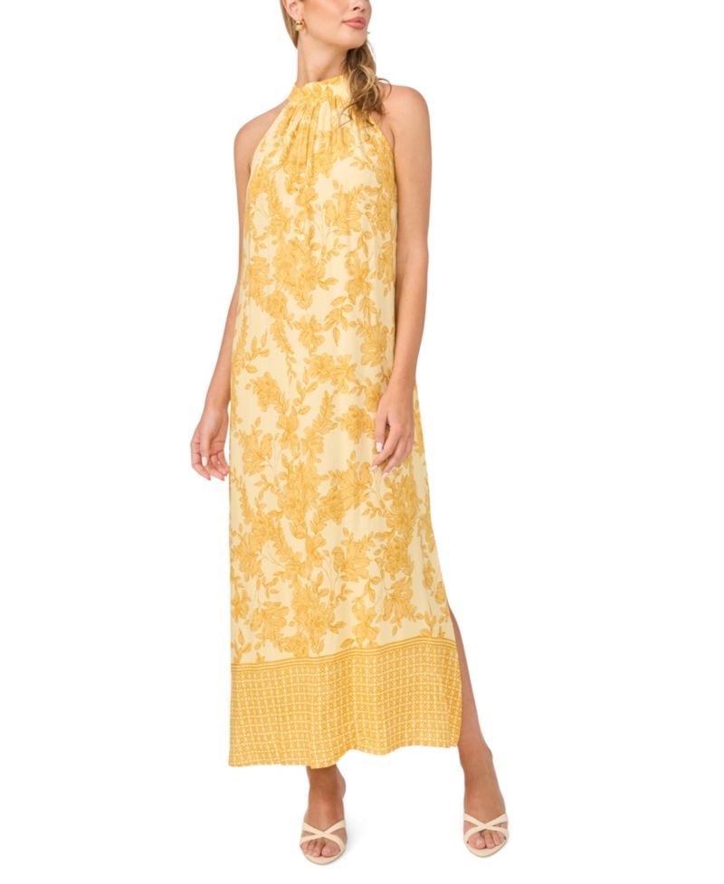 Women's Halter Neck Sleeveless Maxi Dress