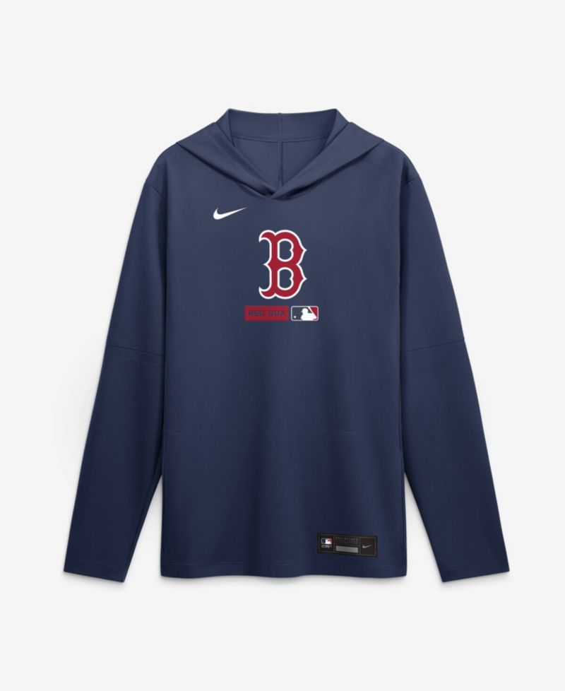 Men's Navy Boston Red Sox Authentic Collection Dri-FIT Long Sleeve Hoodie