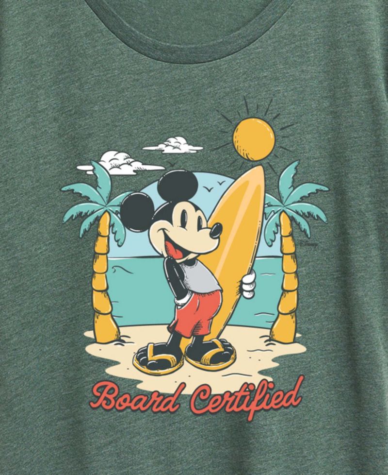 Plus Size Disney SurfBoard Certified Mickey Short-Sleeve Graphic T-Shirt