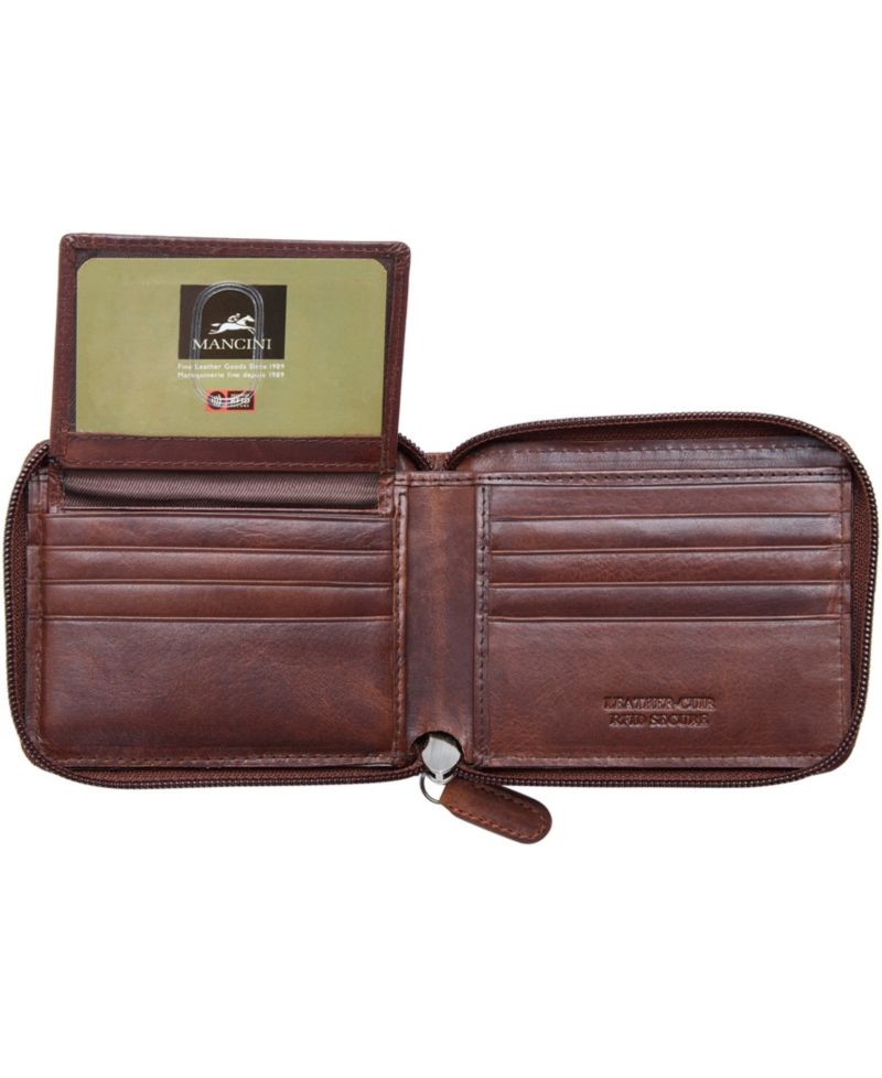 Men's Boulder Collection RFID Secure Zippered Wallet with Removable Passcase