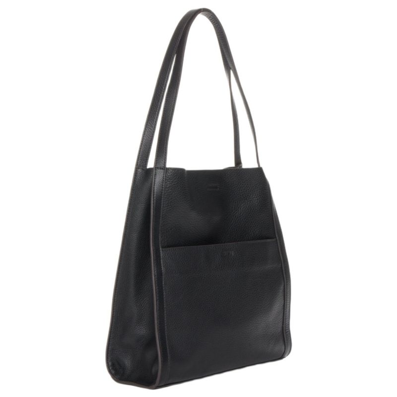 Pebbled Leather Work Tote, Everyday Pebble Leather Shoulder Bag