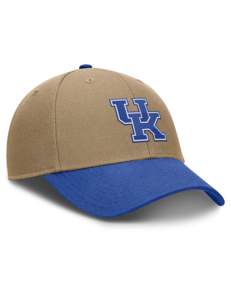 Men's and Women's Beige/Royal Kentucky Wildcats Primetime Rise Dri-FIT Adjustable Hat