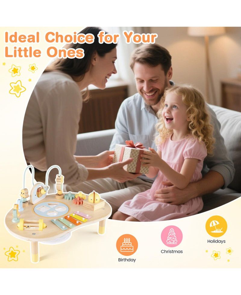 7-in-1 Wooden Activity Table, Ages 12 Months+