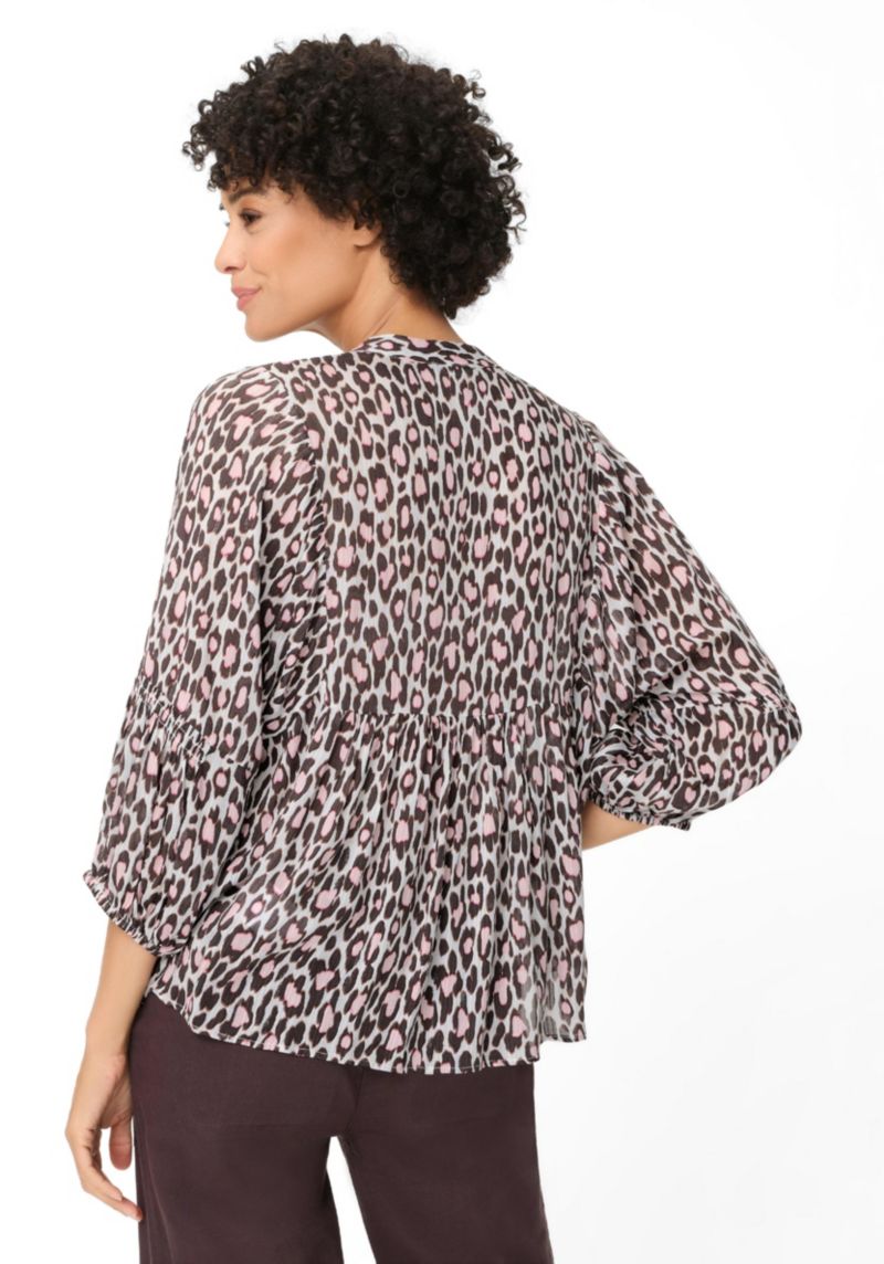 Women's Leopard Tunic Blouse