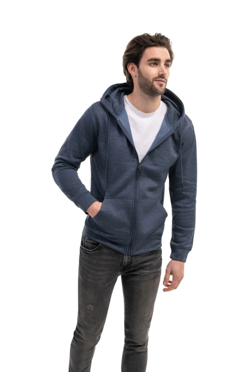 Men's Premium Zip-Up Hoodie for Men with Smooth Silky Matte Finish & Cozy Fleece Inner Lining Sweater with Hood