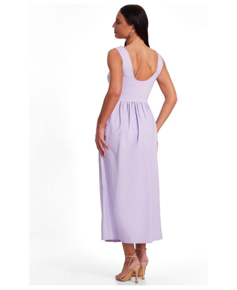 Women's Square Neck Skater Midi Dress