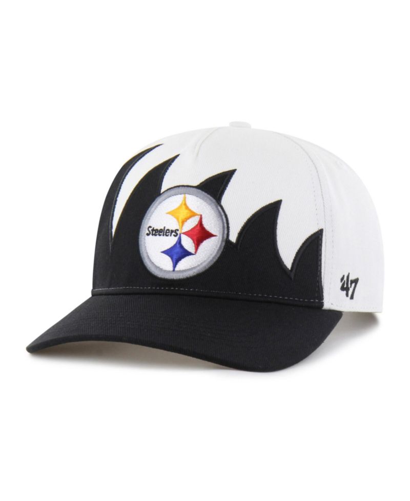 47 Brand Men's White Pittsburgh Steelers Jagged Hitch Adjustable Hat