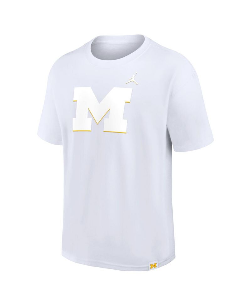 Men's White Michigan Wolverines 2-Hit Statement Max90 T-Shirt