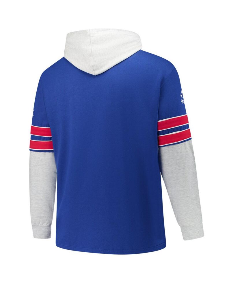 47 Brand Men's Royal Buffalo Bills Big & Tall Lacer Pullover Hoodie