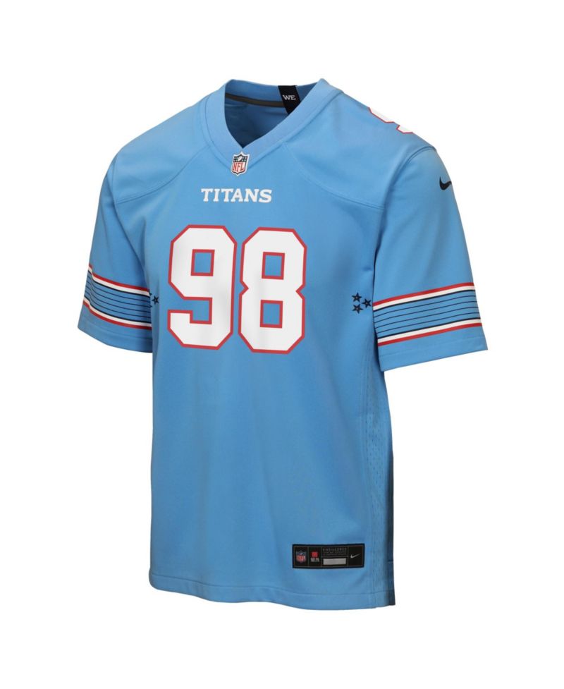 Big Boys and Girls Jeffery Simmons Light Blue Tennessee Titans Game Jersey