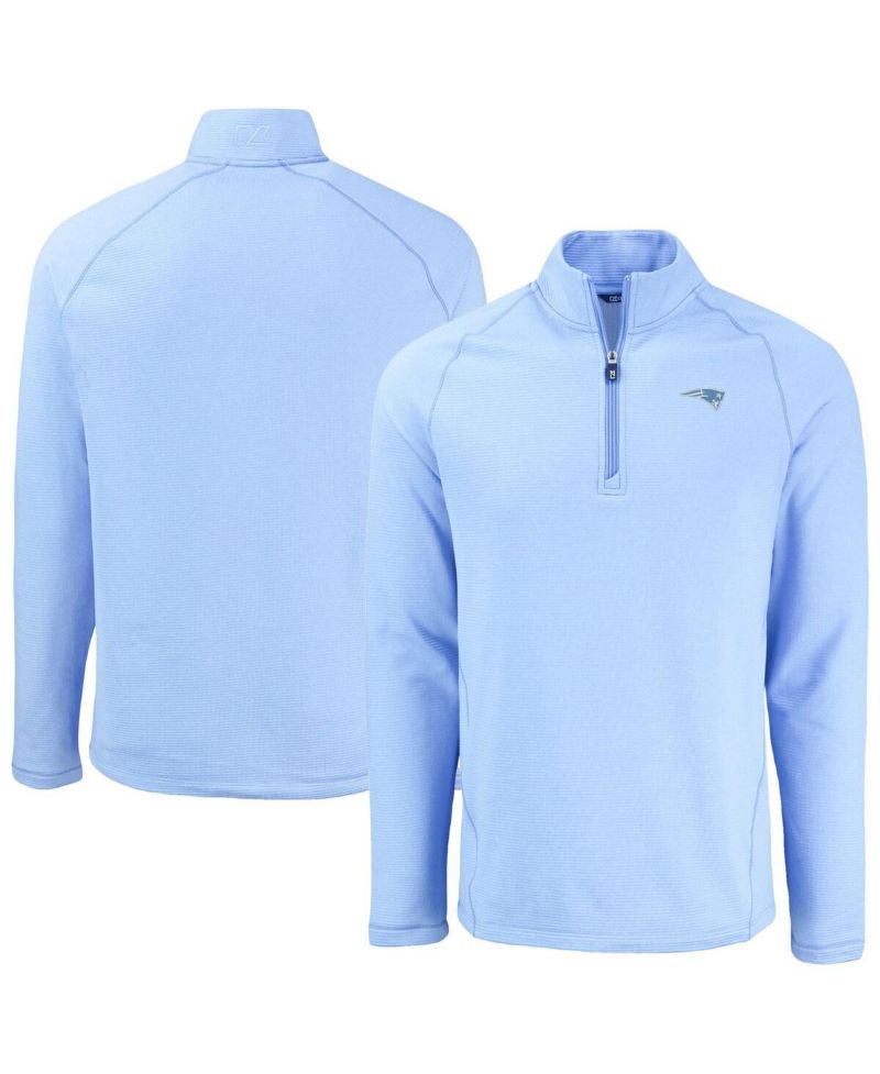 Men's Powder Blue Houston Texans Peshastin Eco Fleece Raglan Quarter-Zip