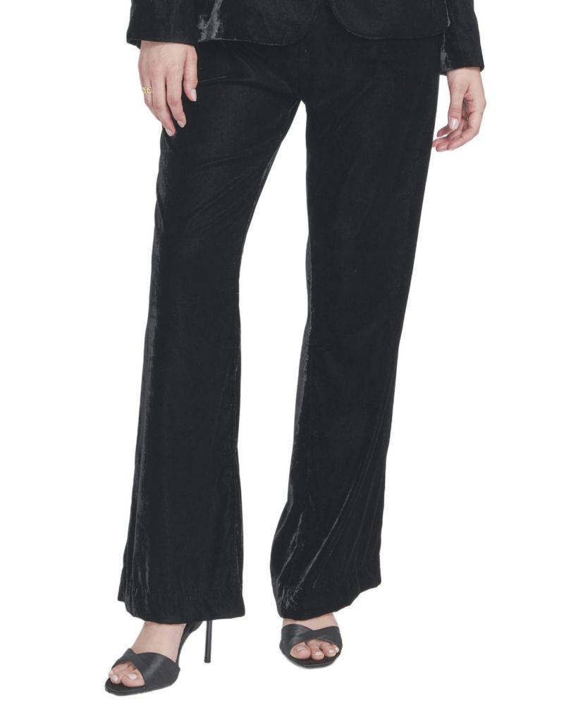 Women's Velvet Suit Trousers Wide-Leg Pants