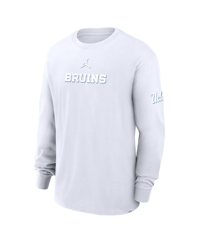Men's White UCLA Bruins 2-Hit Statement Max9 Long Sleeve T-Shirt