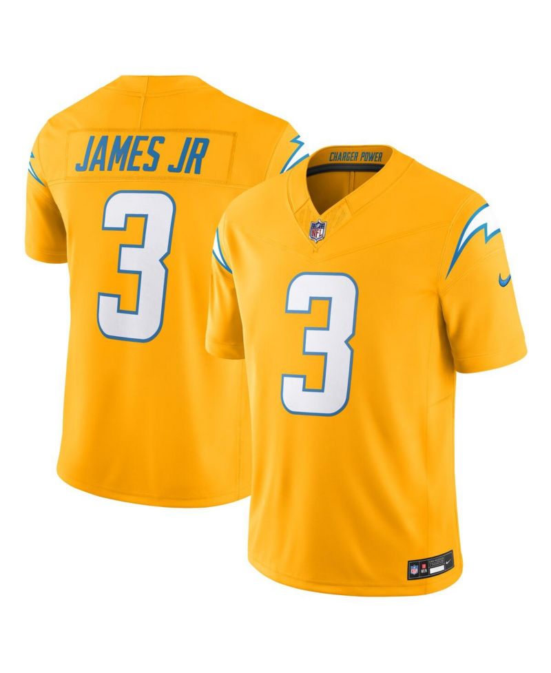Men's Derwin James Jr. Gold Los Angeles Chargers Alternate Charger Power Vapor F.U.S.E. Limited Jersey