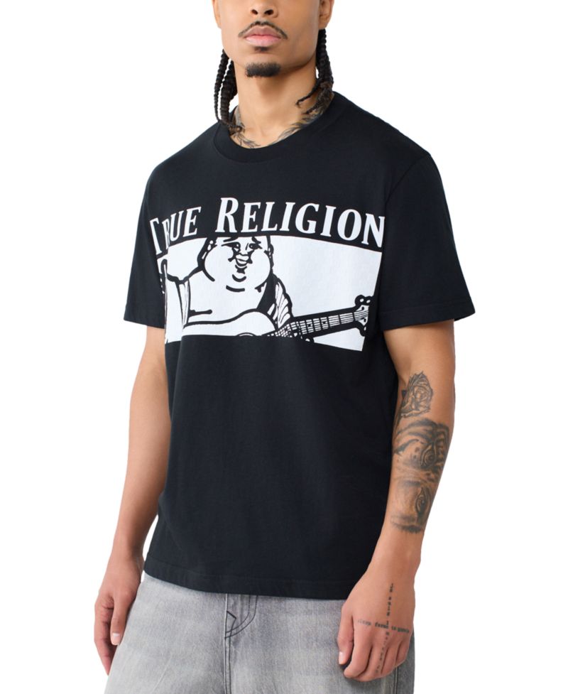 Men's Checkered Buddha Short-Sleeve T-Shirt