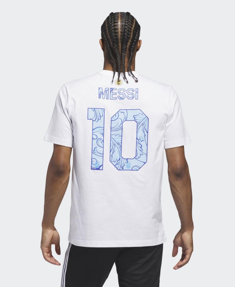 Men's Lionel Messi White Argentina National Team 2026 Away Jersey Hook Name & Number T-Shirt
