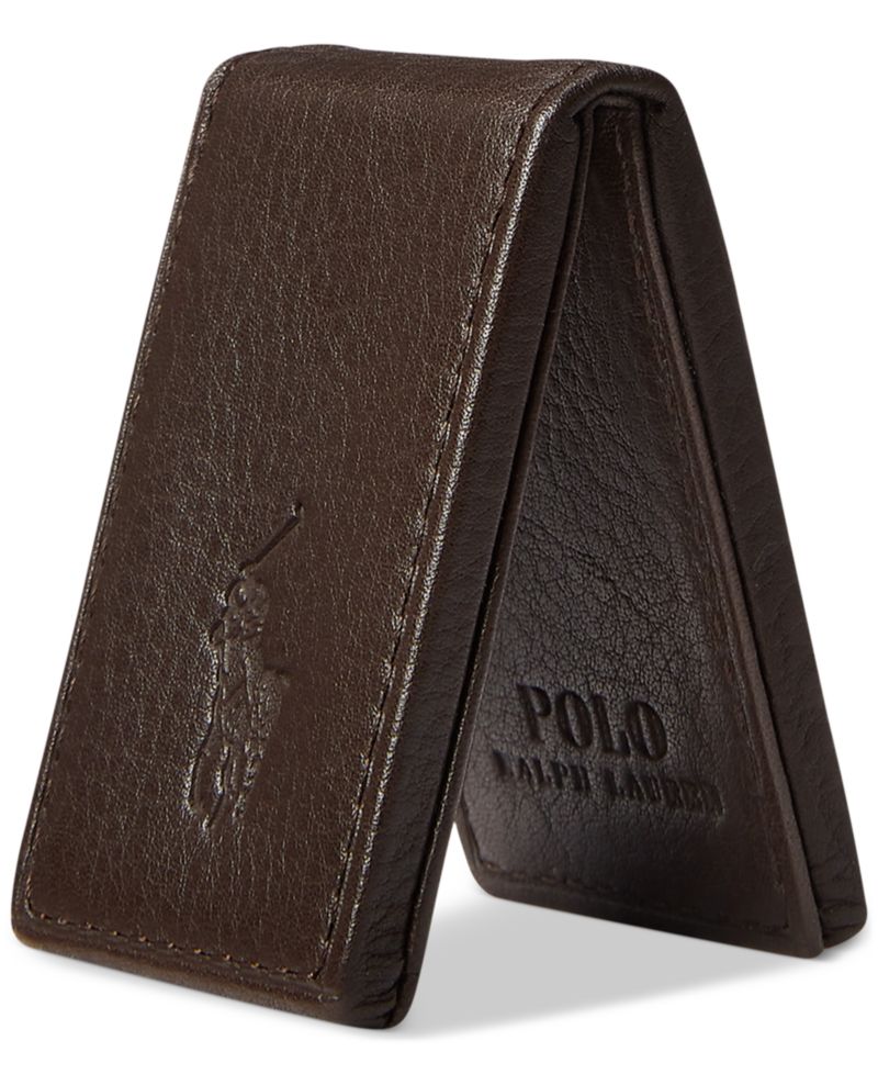 Men's Pebbled Leather Money Clip