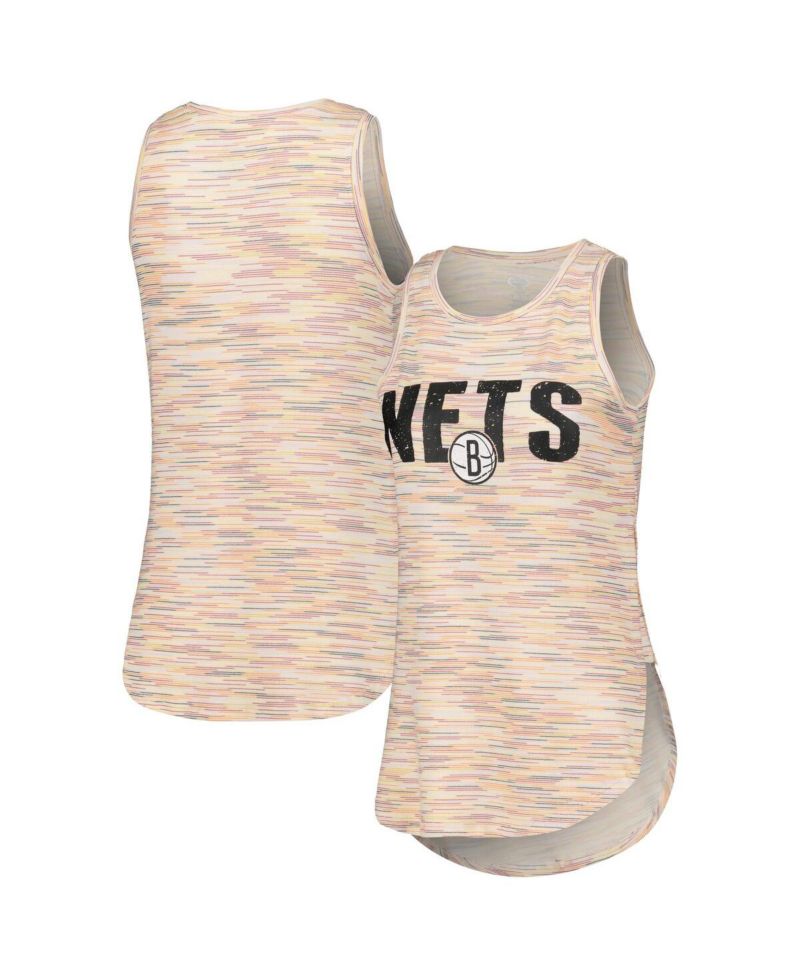 Women's White Brooklyn Nets Sunray Tank Top