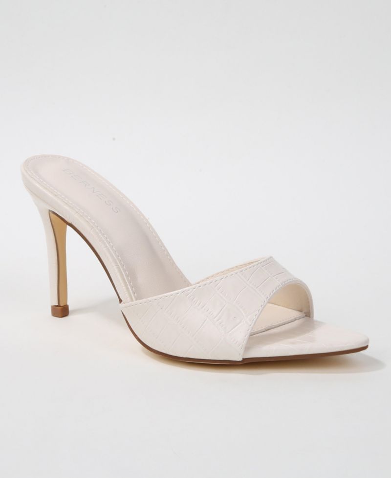 Jessa Croc Embossed Stiletto Slide Sandals