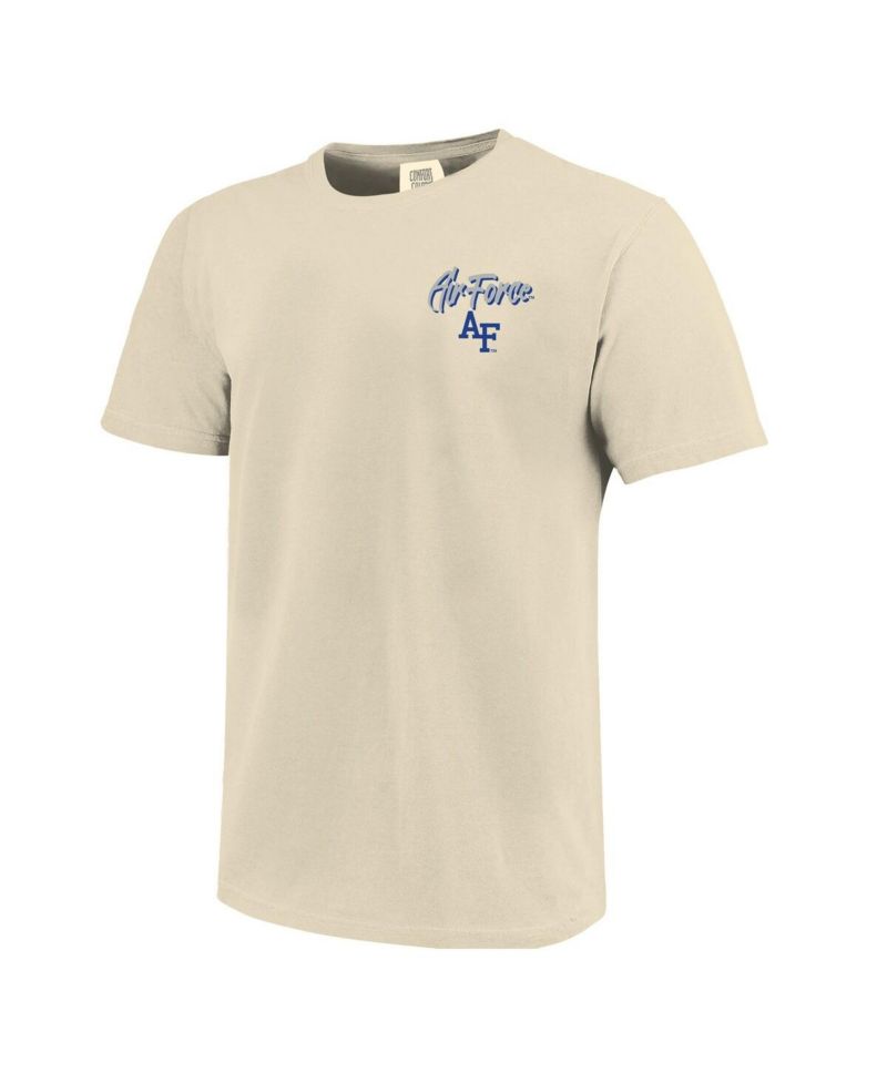 Men's Natural Air Force Falcons Comfort Colors Hand-Drawn Campus Stack T-Shirt