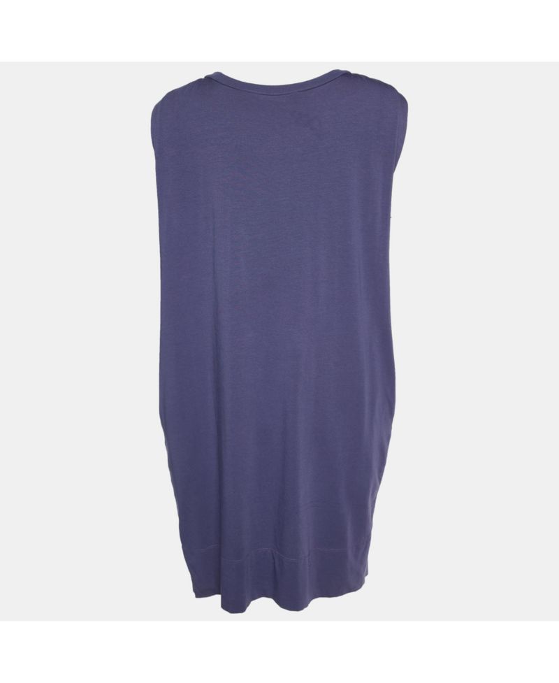 Women's Logo Embroidered Cotton Knit Sleeveless Mini Dress