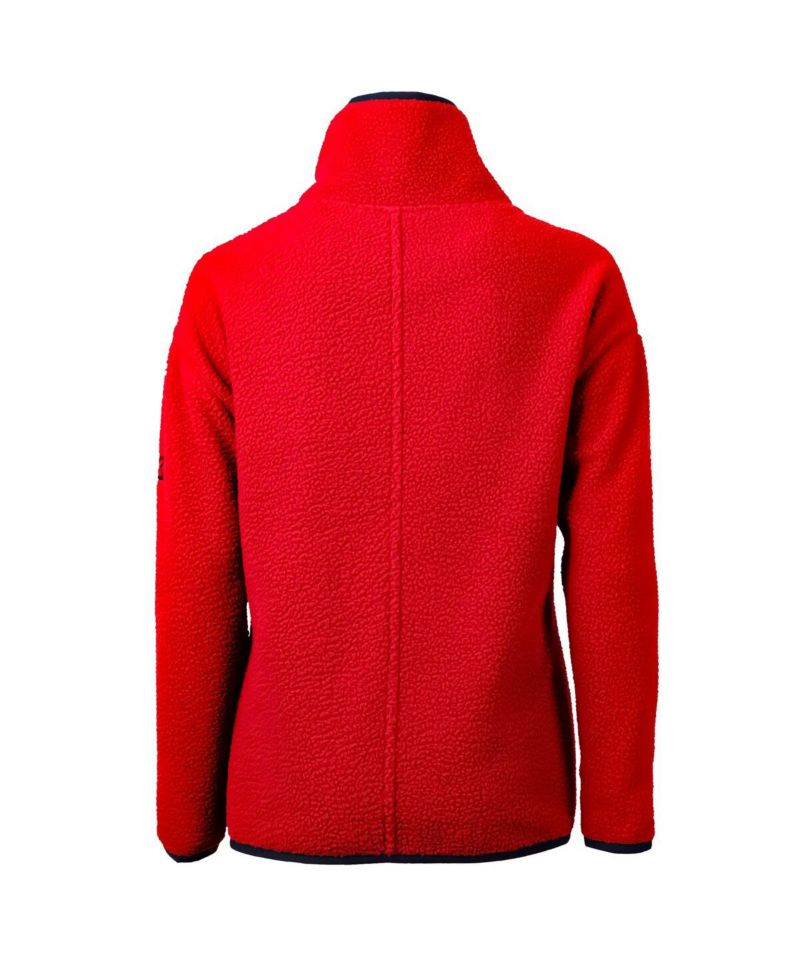 Women's Red Boston Red Sox Cascade Eco Sherpa Fleece Quarter-Zip Pullover Jacket