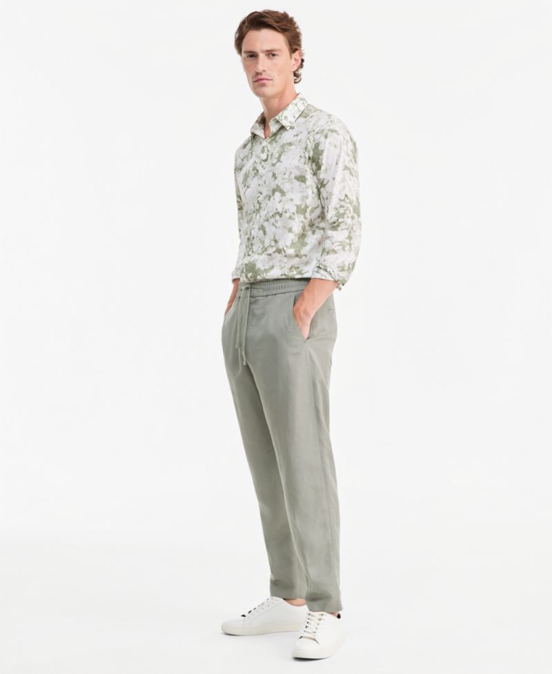 Men's Lightweight Linen Drawstring Pants