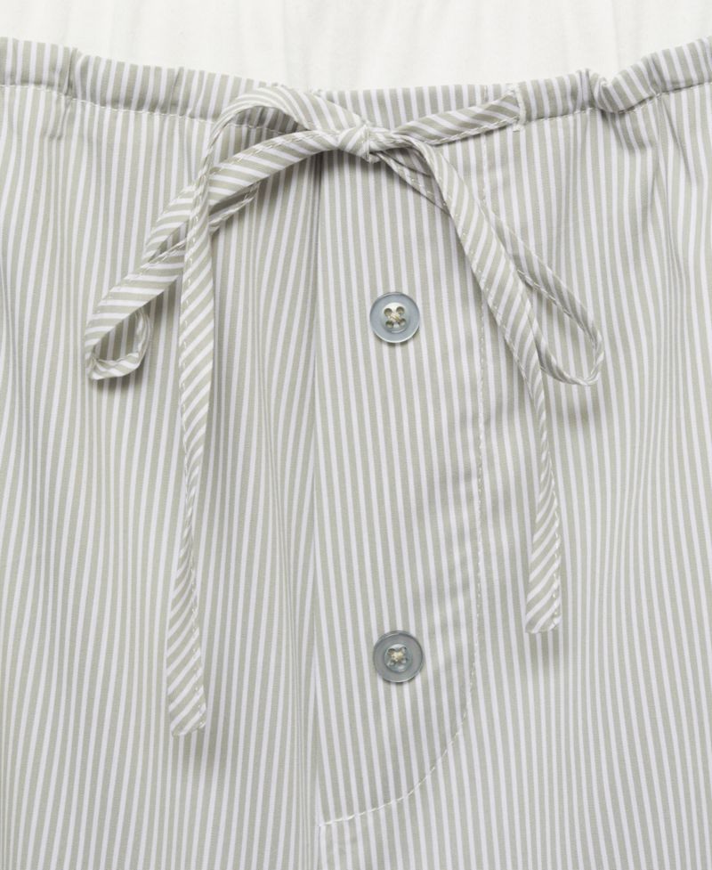 Women's Elasticated Detail Striped Pajama Shorts