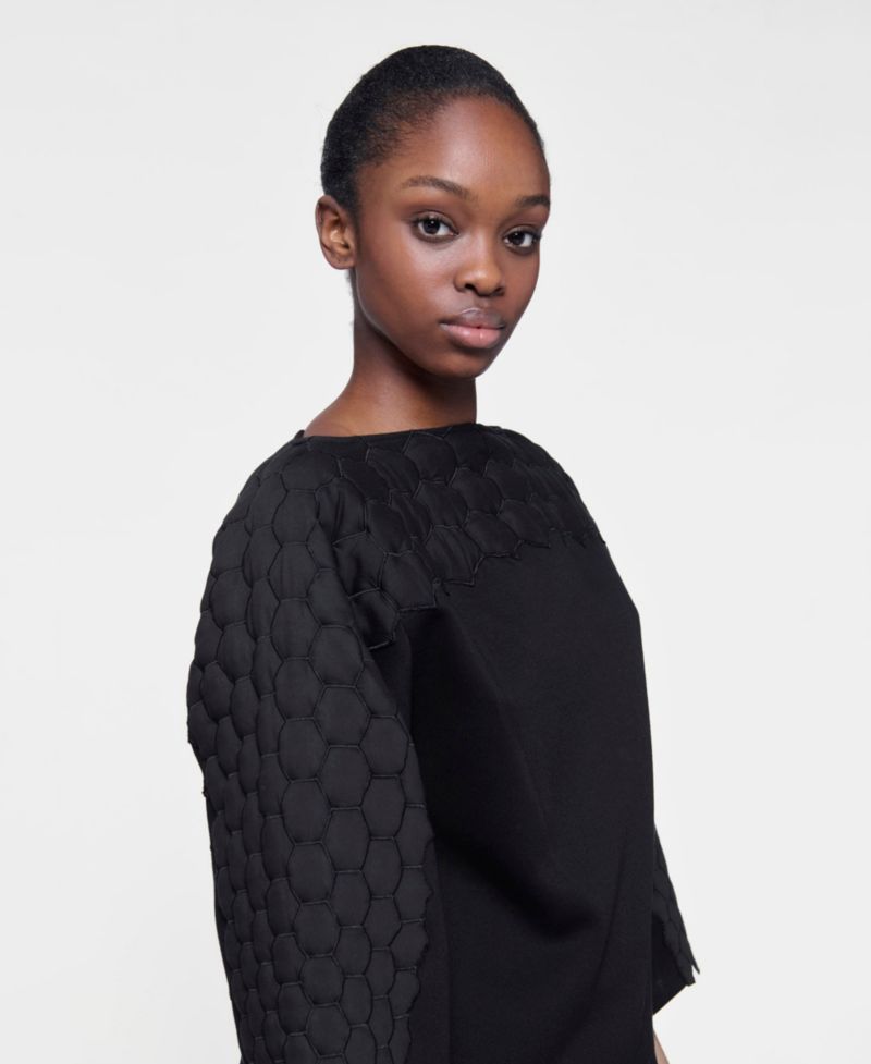 Women's Quilted Embroidered Top