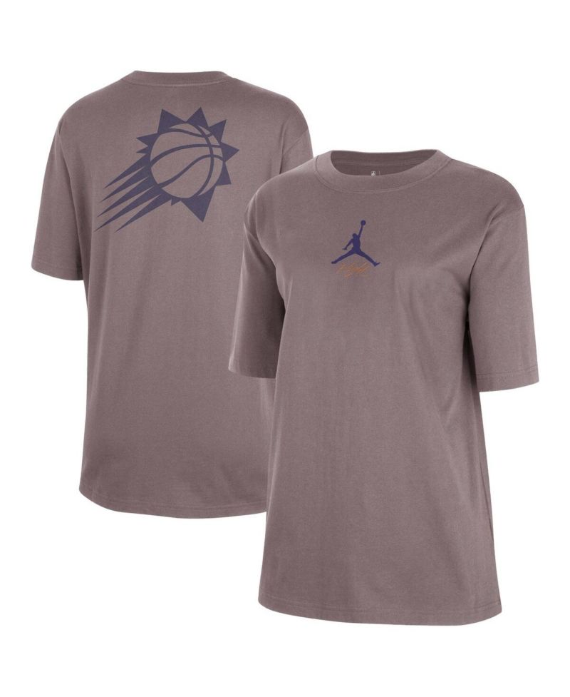 Women's Charcoal Phoenix Suns Courtside Statement Edition Boyfriend T-Shirt