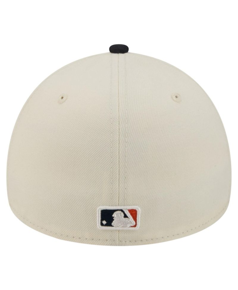Men's Cream Detroit Tigers Chrome A-Frame 59FORTY Fitted Hat