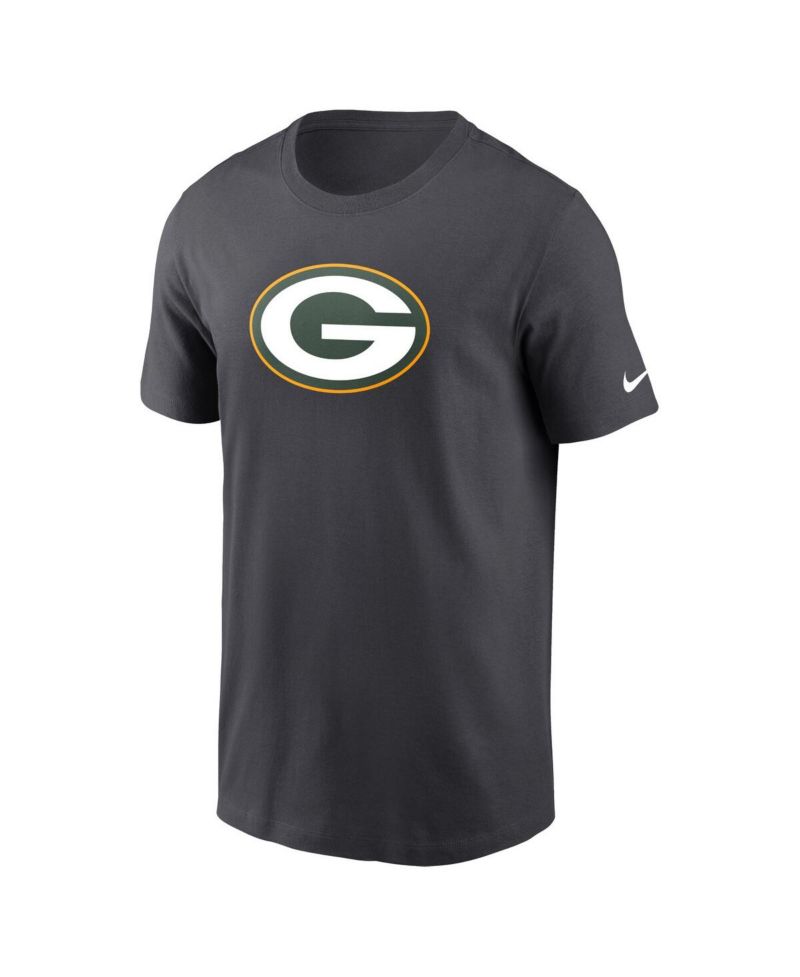 Men's Anthracite Green Bay Packers Logo Essential T-Shirt