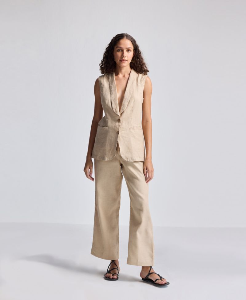 Women's Wide Leg Pants in Hemp