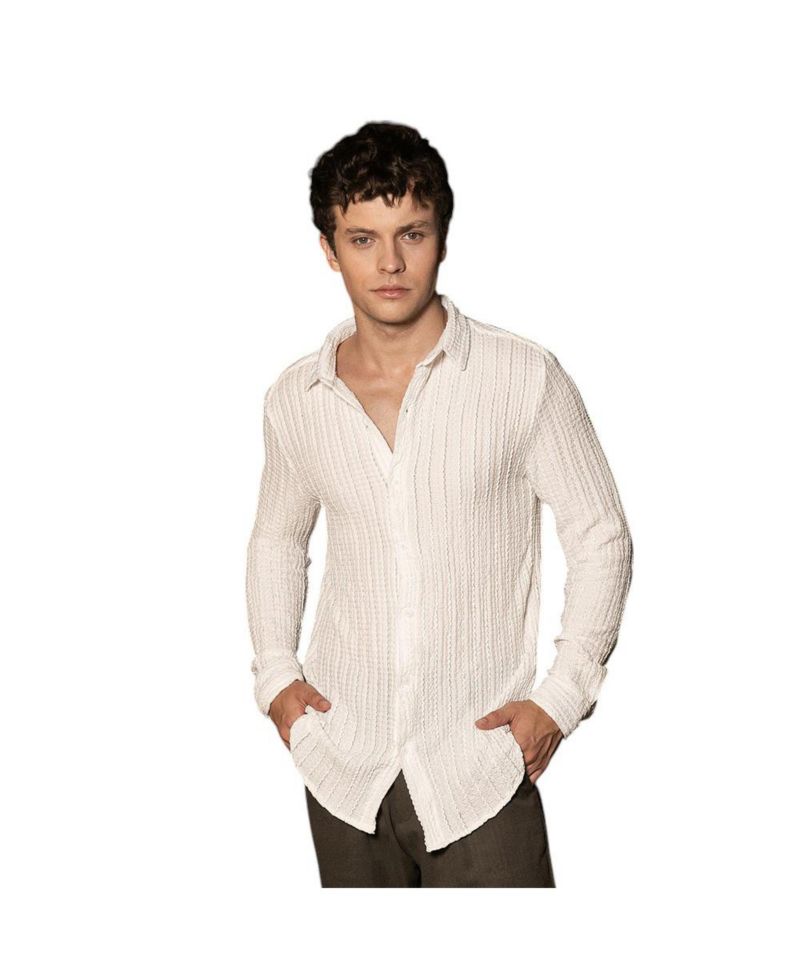 Men's Cloud-Lined Textured Shirt