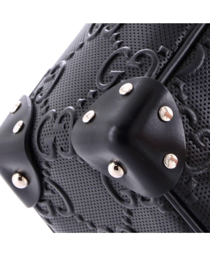 Square Shoulder Bag GG Embossed Perforated Leather