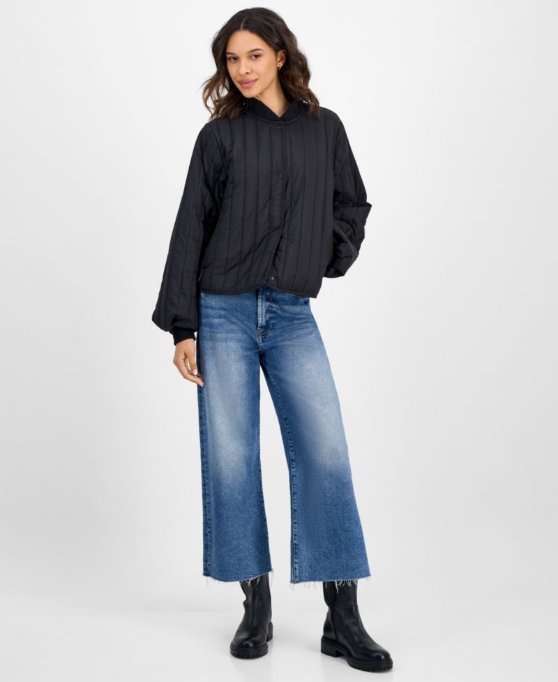 Women's Stand-Collar Bomber Jacket