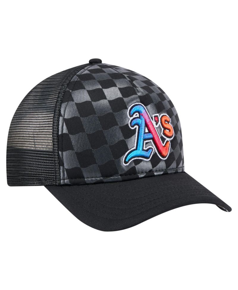 Men's Black Athletics Gradient 9FORTY A-Frame M-Crown Trucker Adjustable Hat