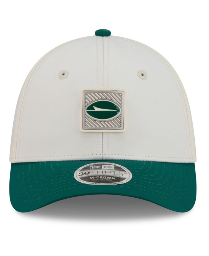 Men's Cream/Green New York Jets 2026 NFL Training Camp 39THIRTY Flex Hat