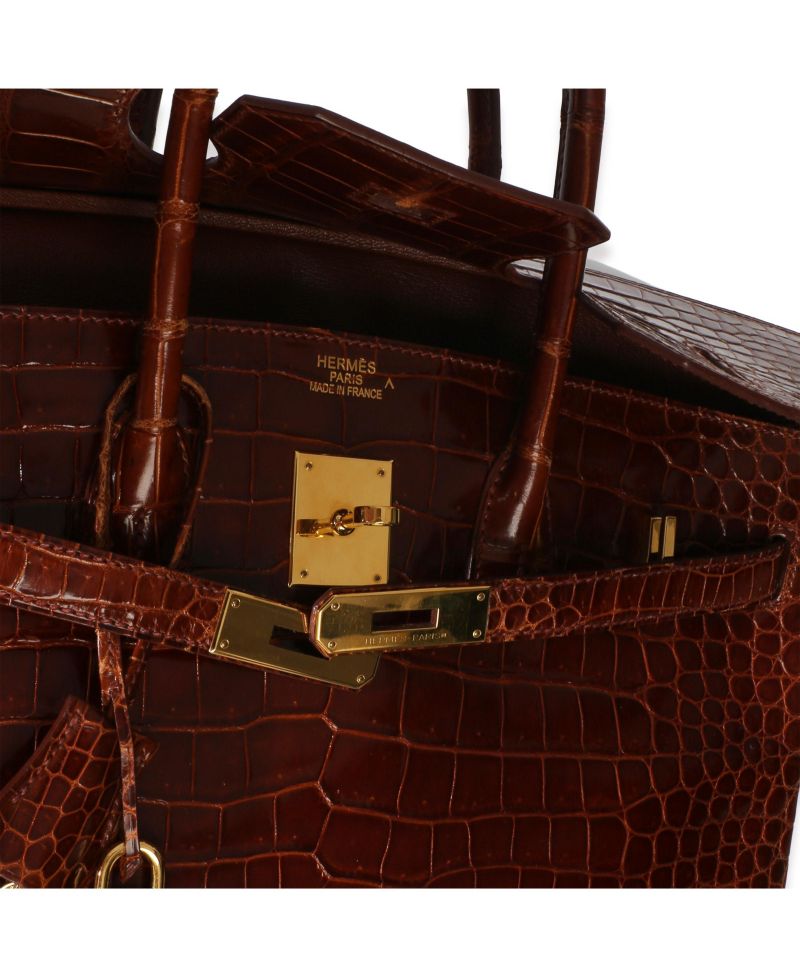 Miel Porosus Crocodile Birkin 35 GHW
